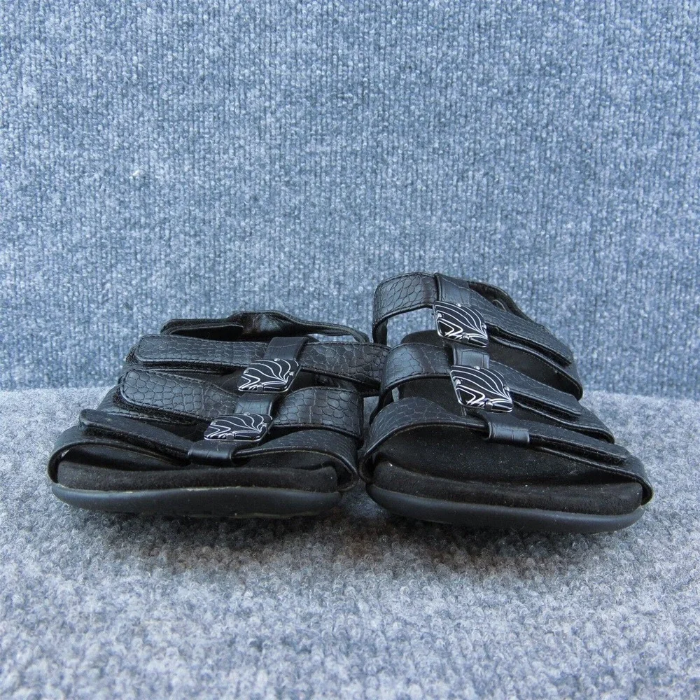 Vionic Amber Women Gladiator Sandal Shoes Black‎ Synthetic Size 6 Wide